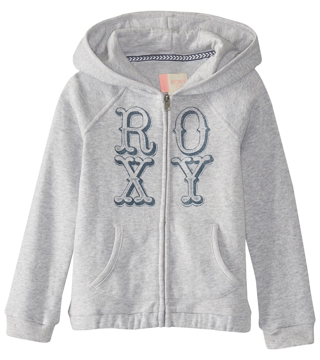 Roxy Girls' Holding On Zipped Hoodie - Heritage Heather 2 Cotton/Polyester - Swimoutlet.com