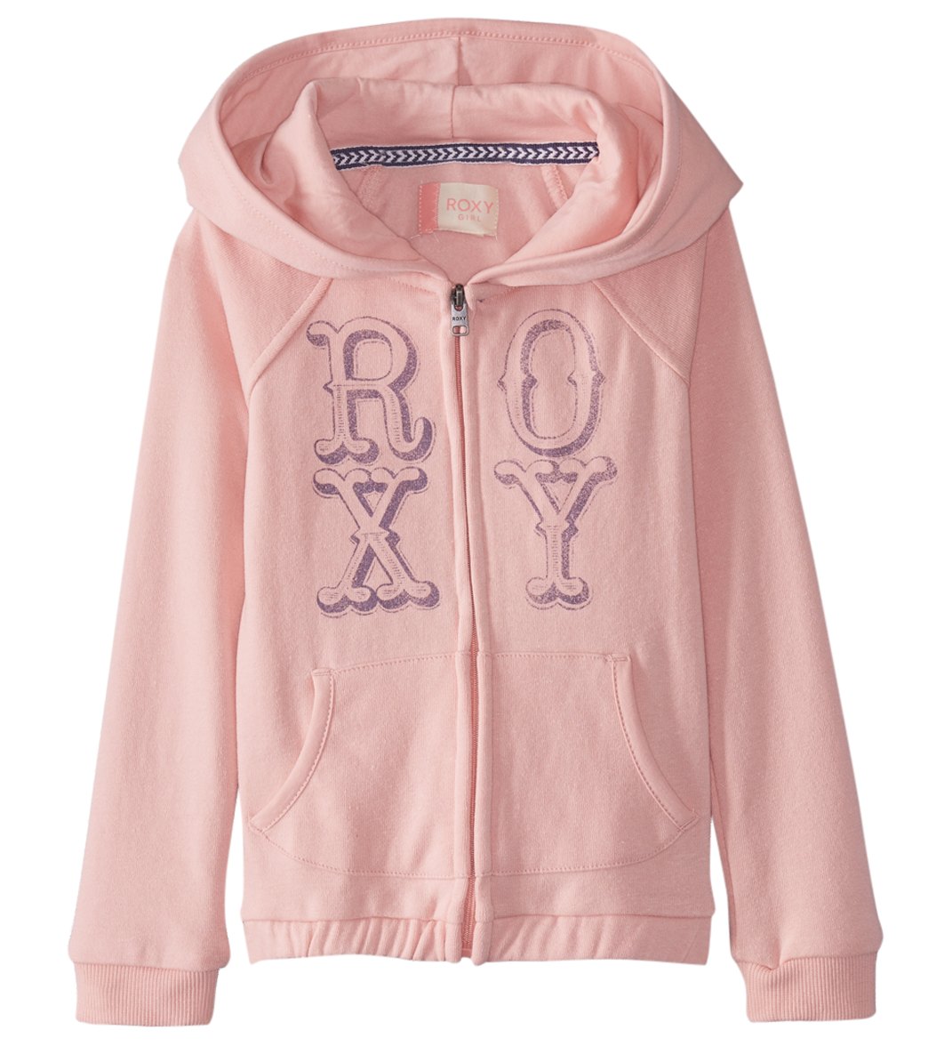 Roxy Girls' Holding On Zipped Hoodie - Mellow Rose 2 Cotton/Polyester - Swimoutlet.com