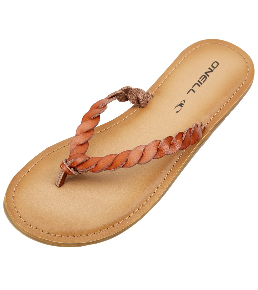 O'Neill Women's Lucille Braided Leather Flip Flop at