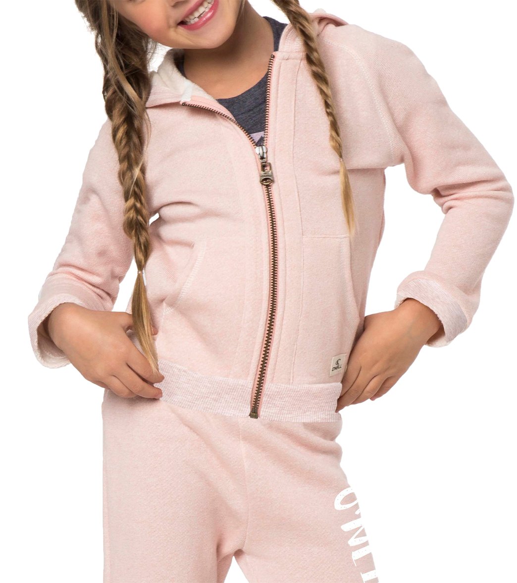 O'neill Girls' Pine Zip Fleece Hoodie Toddler - Peony 2T Cotton/Polyester - Swimoutlet.com