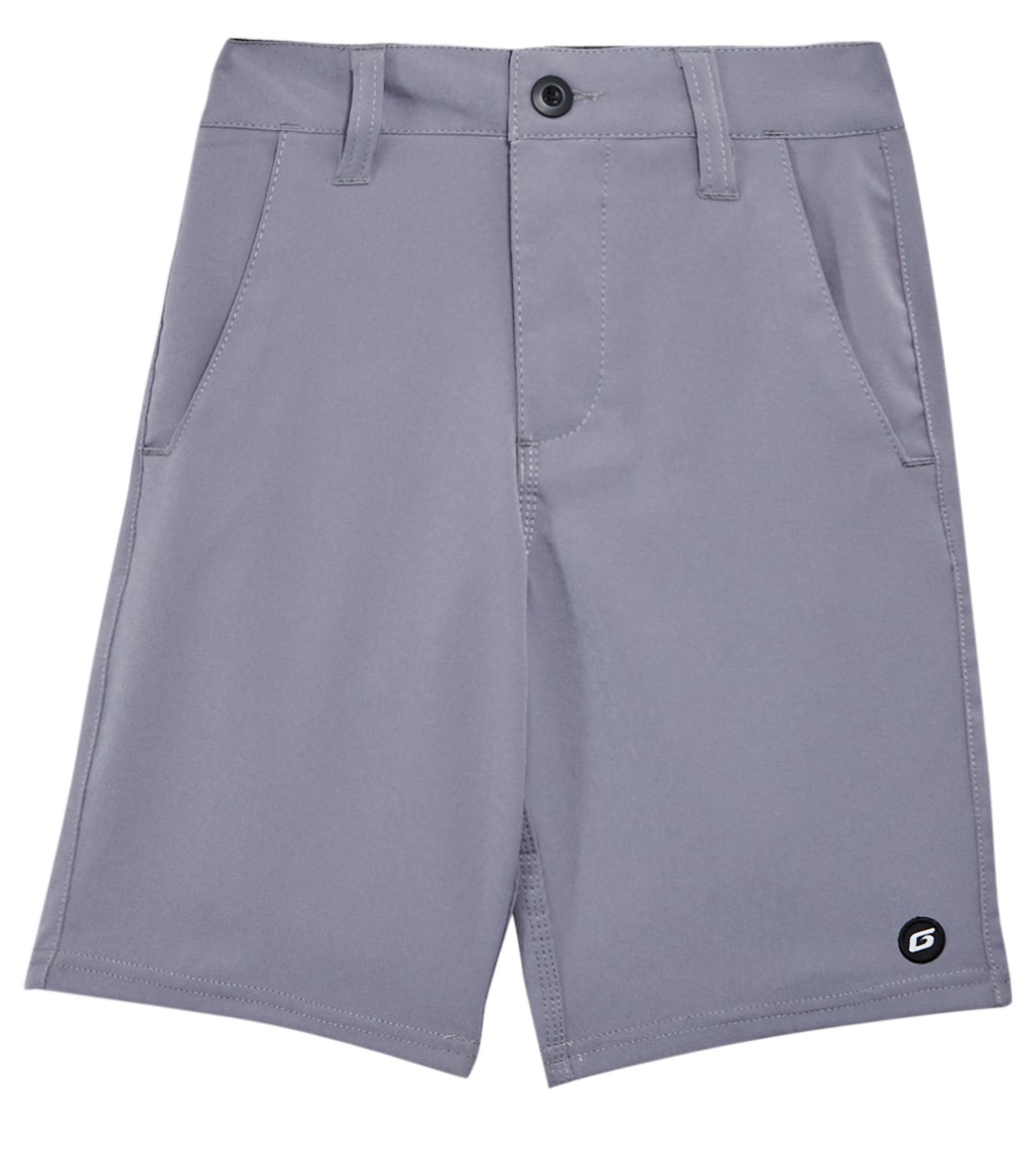 Grom Boys' Off Road Wet/Dry Short - Light Gray X-Small 4/5 Polyester/Cotton - Swimoutlet.com