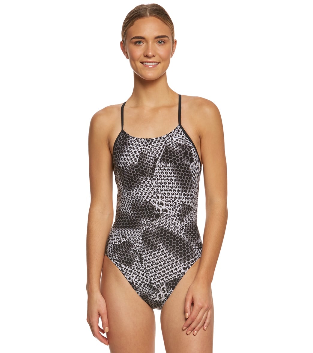 Nike Women's Nova Spark Cut Out One Piece Swimsuit - Black 28 Polyester/Spandex - Swimoutlet.com
