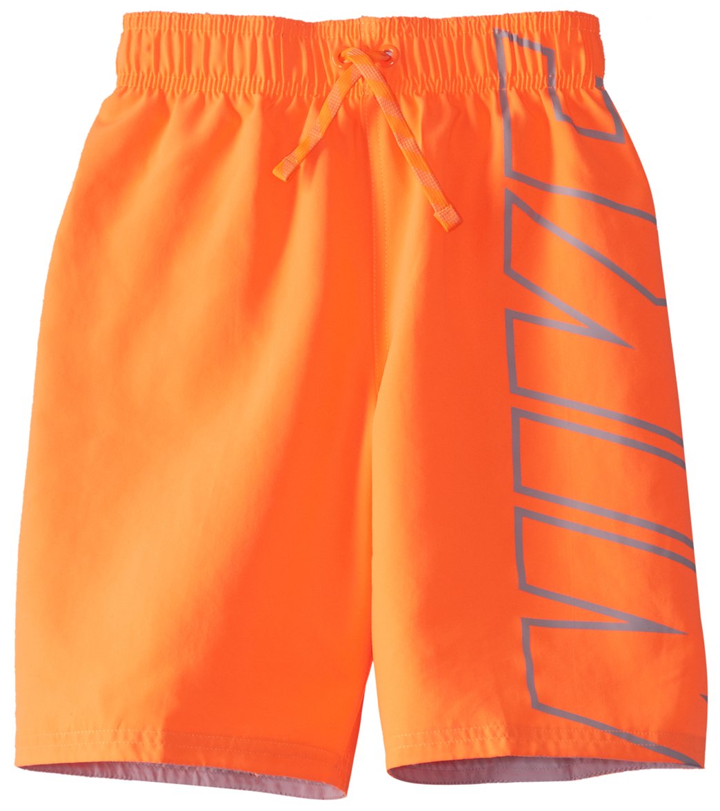 orange nike swim shorts