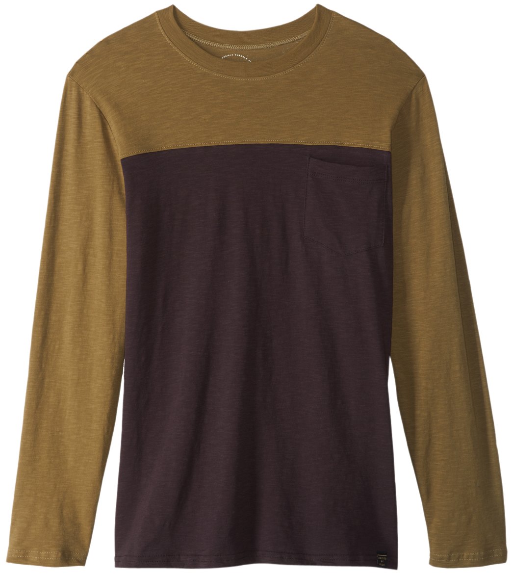 United By Blue Men's Whitfield Long Sleeve Tee Shirt - Olive/Black Medium - Swimoutlet.com