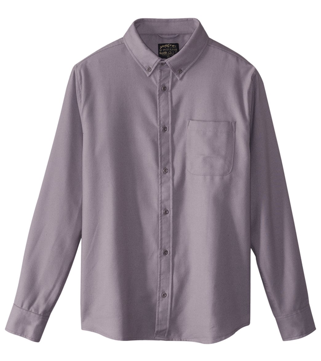 United By Blue Men's Banff Wool Long Sleeve Shirt - Grey Small - Swimoutlet.com