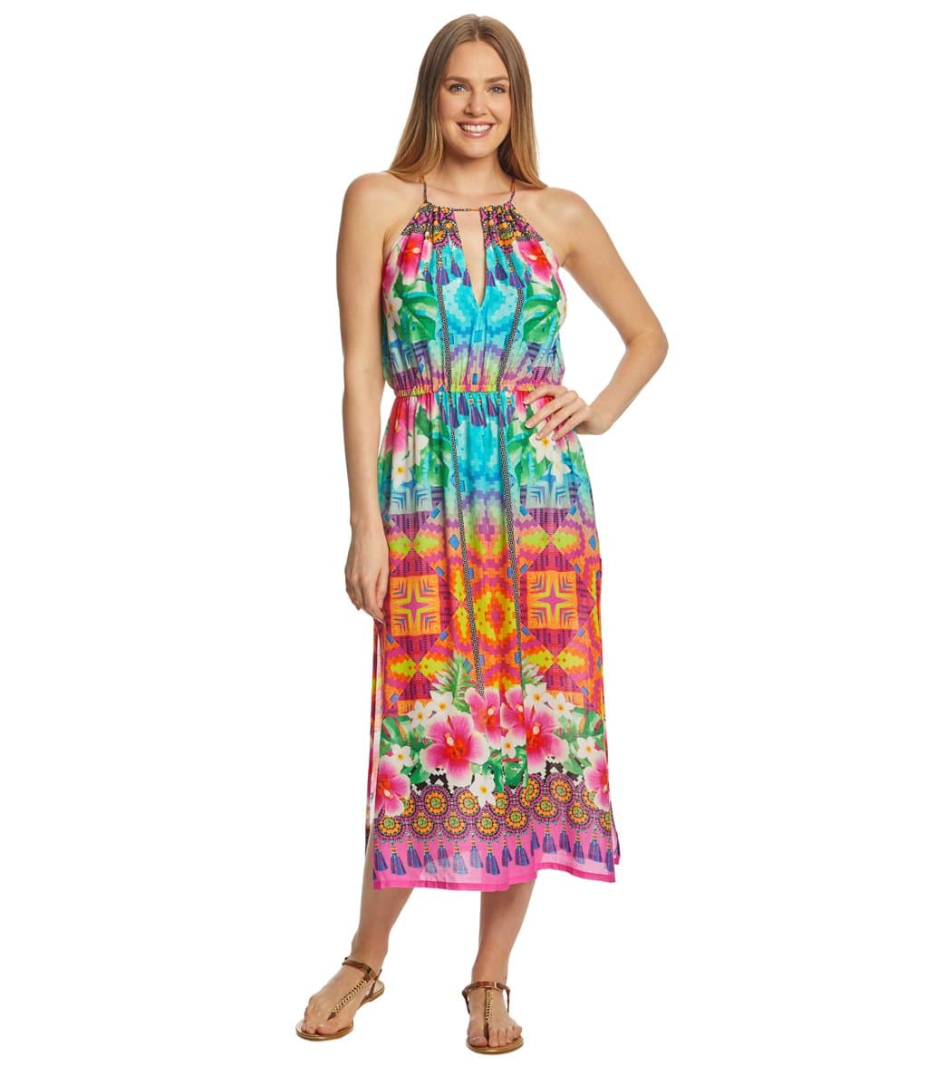 Nanette Lepore Playa Nayarit Midi Dress - Multi Medium - Swimoutlet.com