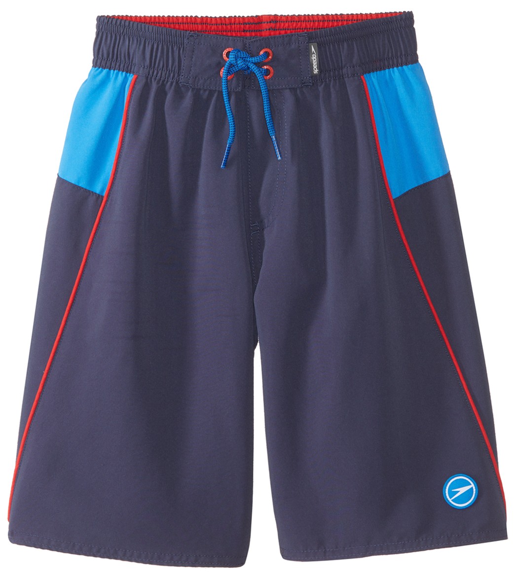 Speedo Boys' Sport Volley 18 Swimsuit Big Kid - Washed Navy Xxs Size X-Small Polyester - Swimoutlet.com