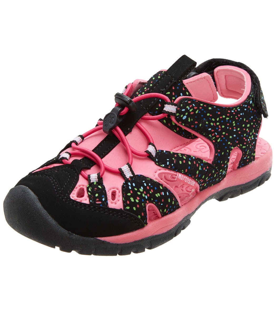 Northside Girls' Burke Se Sport Sandals Toddler//Big Kid - Black/Fuchsia 12 Faux-Suede - Swimoutlet.com