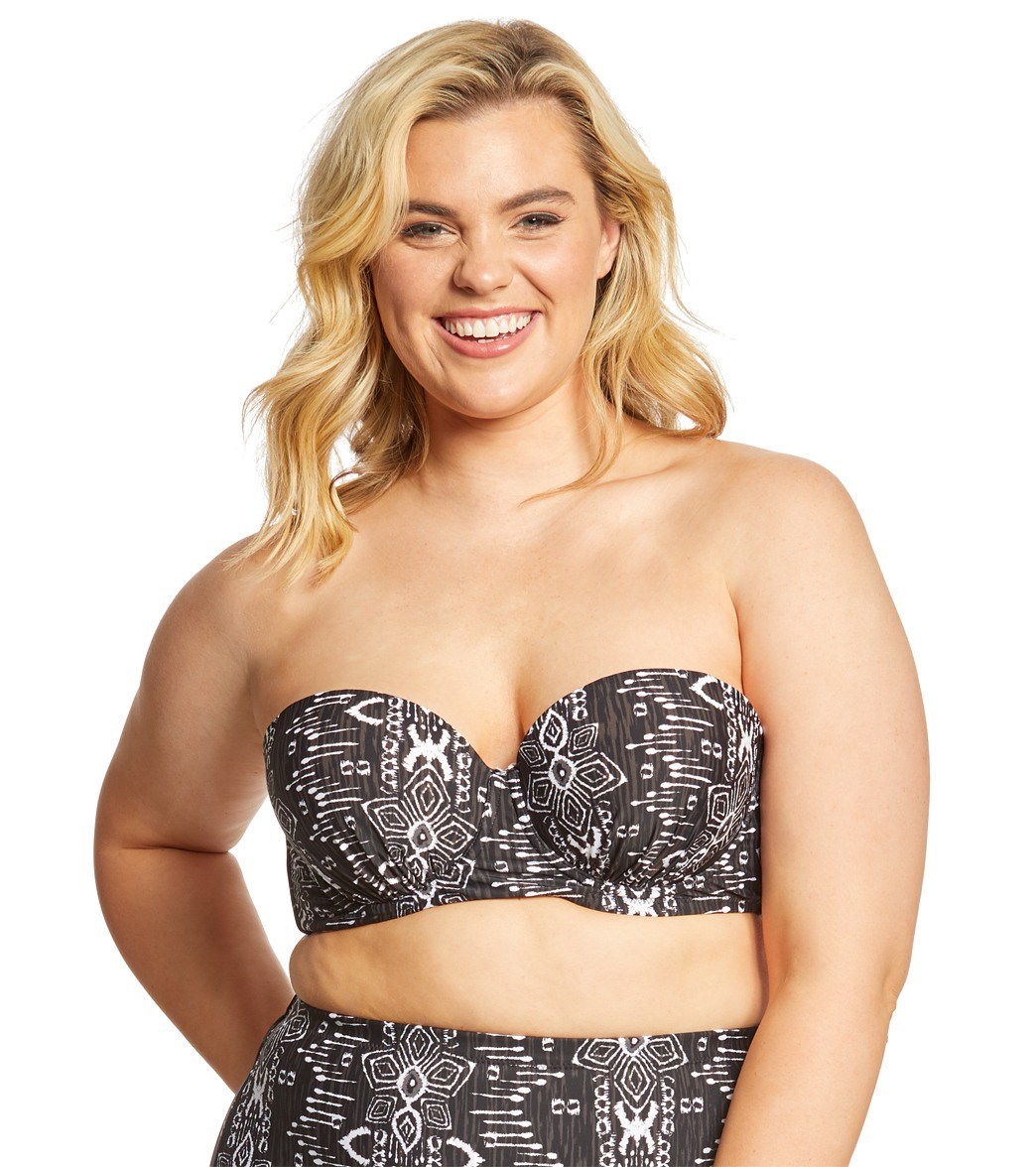 Raisins Curve Plus Size Half Moon Lush Bikini Top at