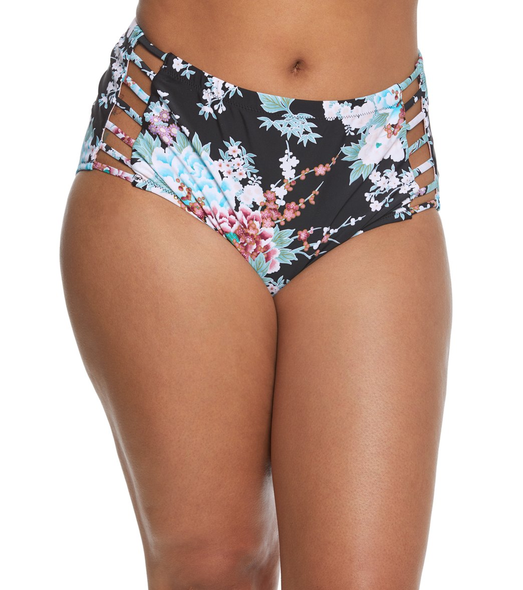 Raisins Curve Plus Size Kyoto Strappy Tai Bikini Bottom at