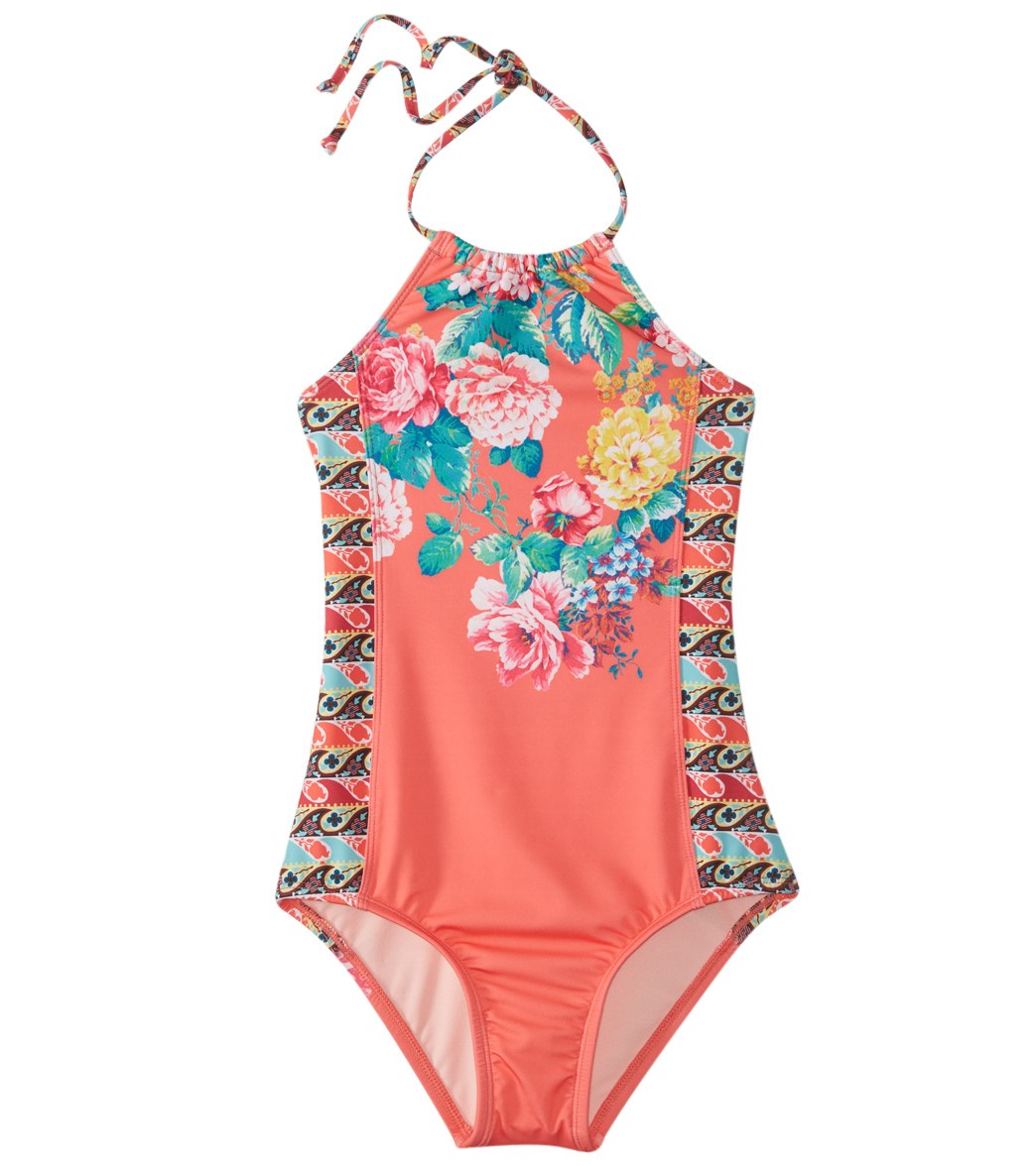 Hobie Girls' Petal Pusher One Piece Swimsuit (Big Kid) at