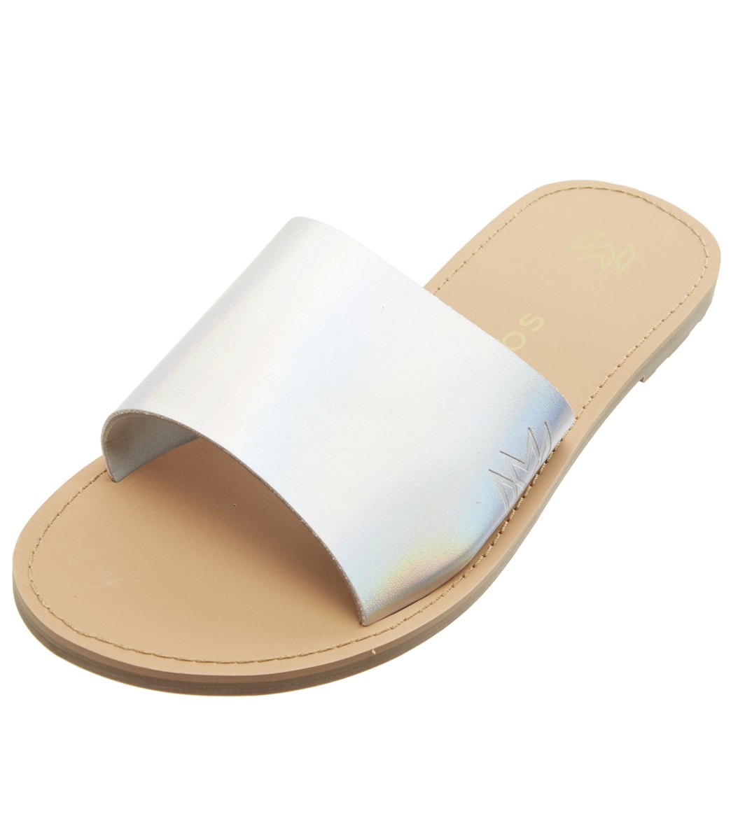 Malvados Women's Taylor Slides Sandals - Platinum 5/6 - Swimoutlet.com