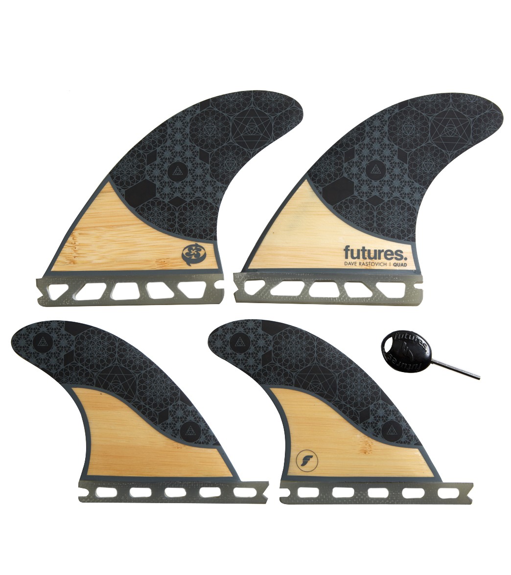 Future Fins Honeycomb Rasta Quad Fin Set at SwimOutlet.com - Free Shipping