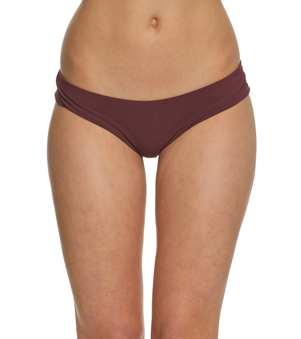 burgundy bikini bottom