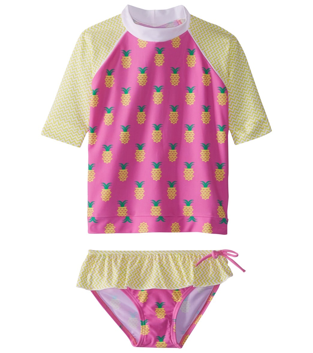 Platypus Australia Girls' Short Sleeve Sunshirt - Pineapple Crush 0 - Swimoutlet.com