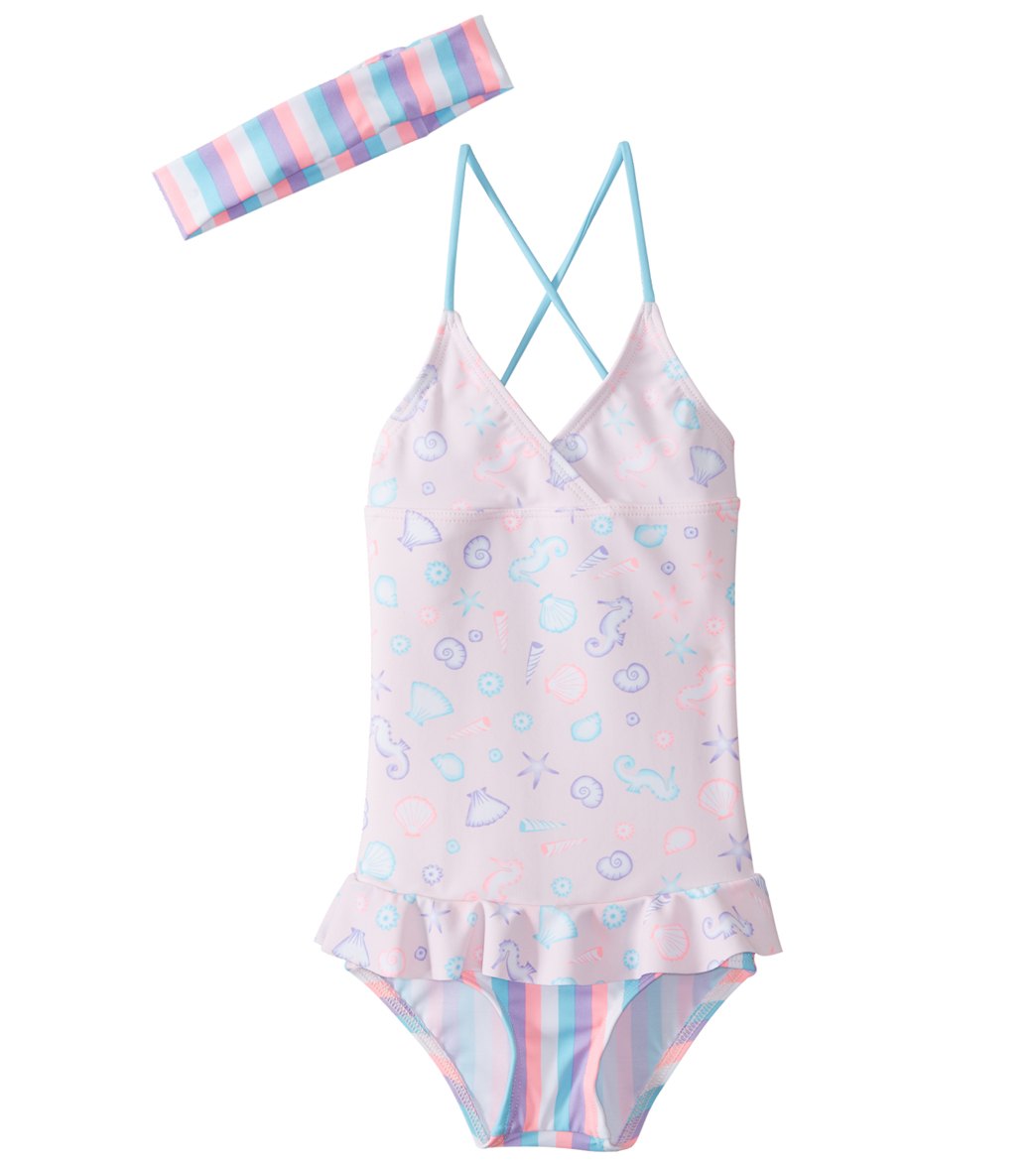 Platypus Australia Girls' Skirted Swimsuit Baby - Sherbet Shore 0 - Swimoutlet.com