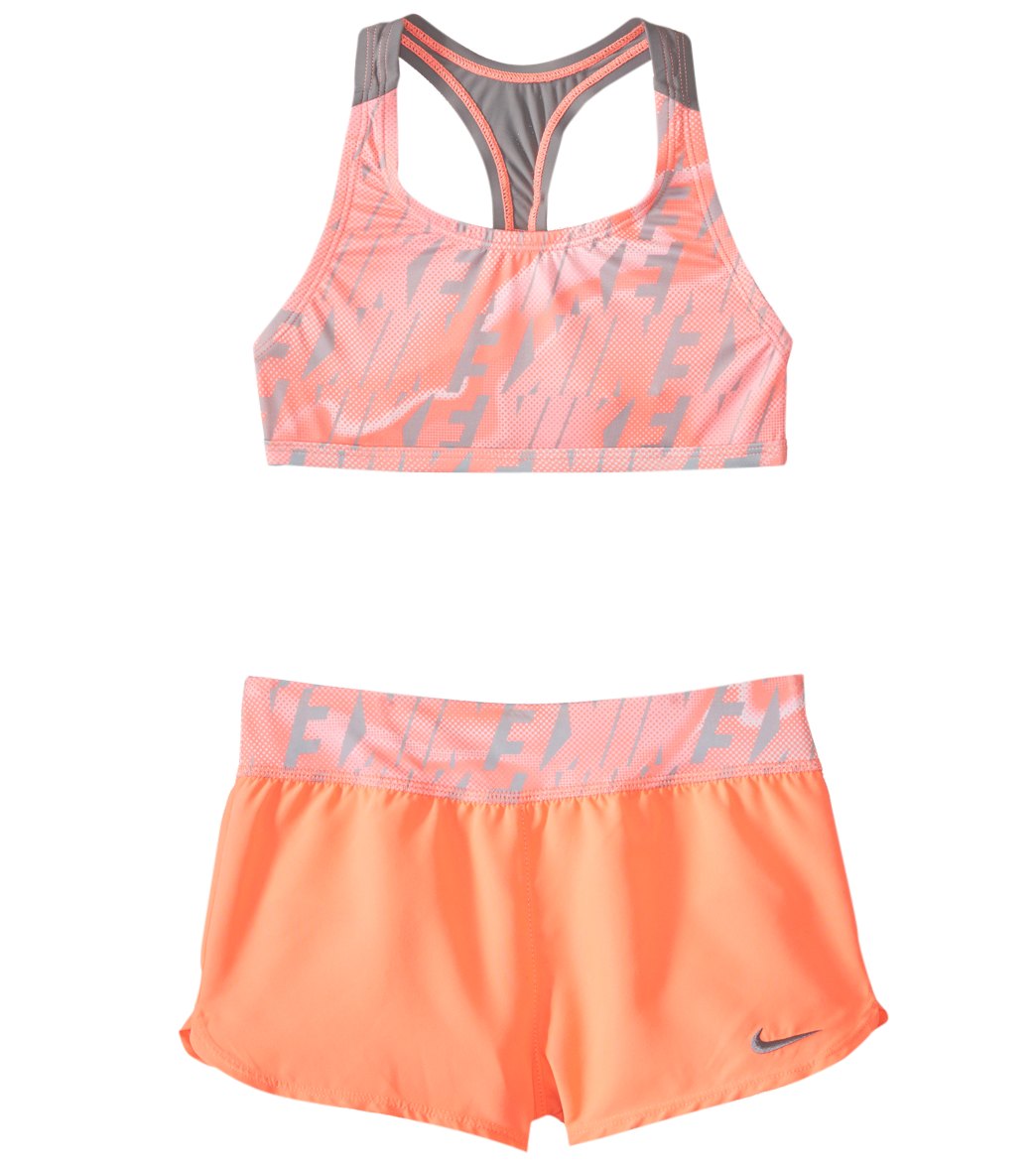 Nike Girls' Racerback Sport Swim Top and Short Set (Big Kid) at ...