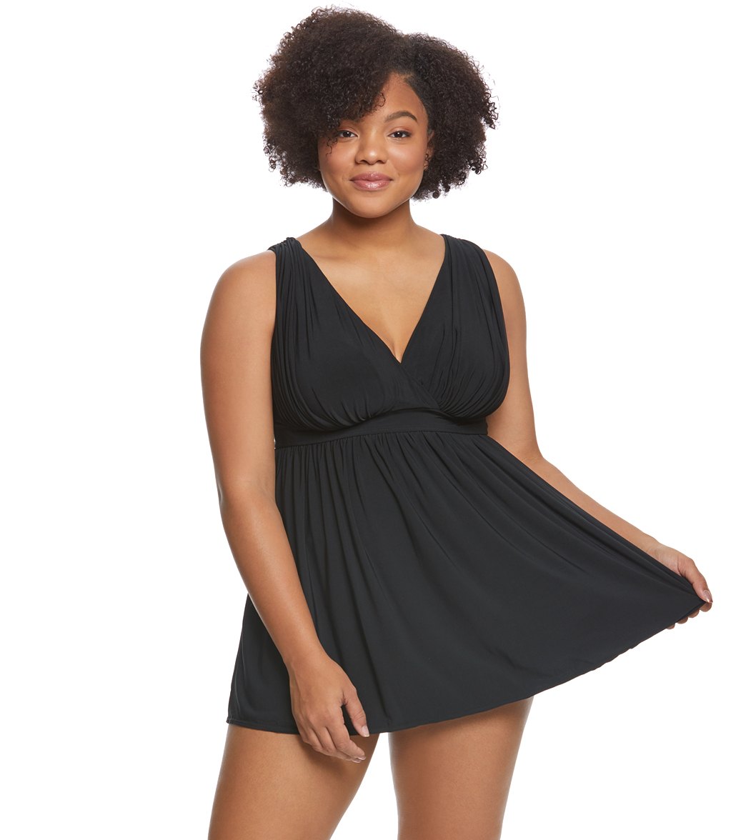 longitude plus size swimdress