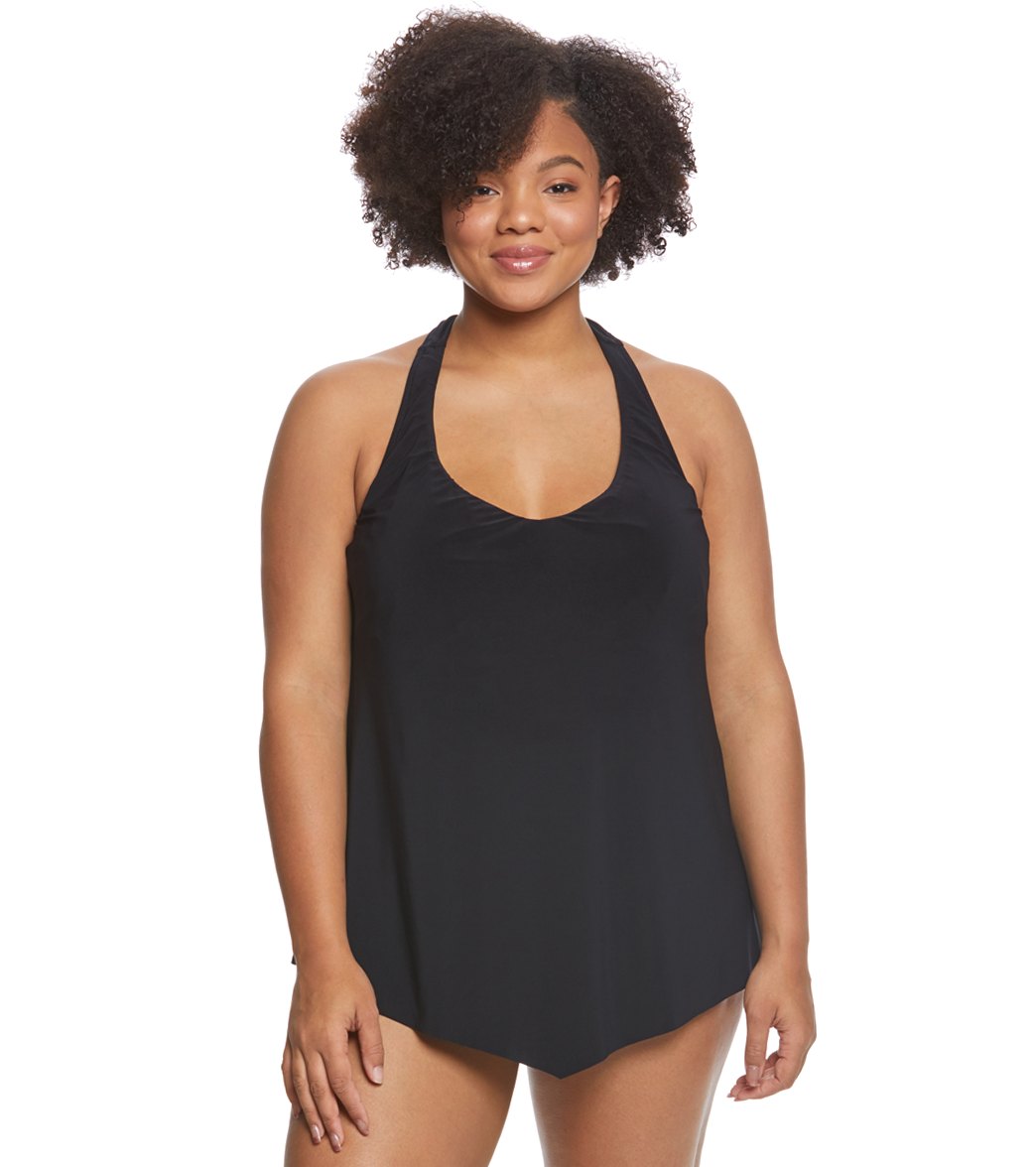 Magicsuit By Miraclesuit Plus Size Taylor Tankini Top - Black 20W - Swimoutlet.com