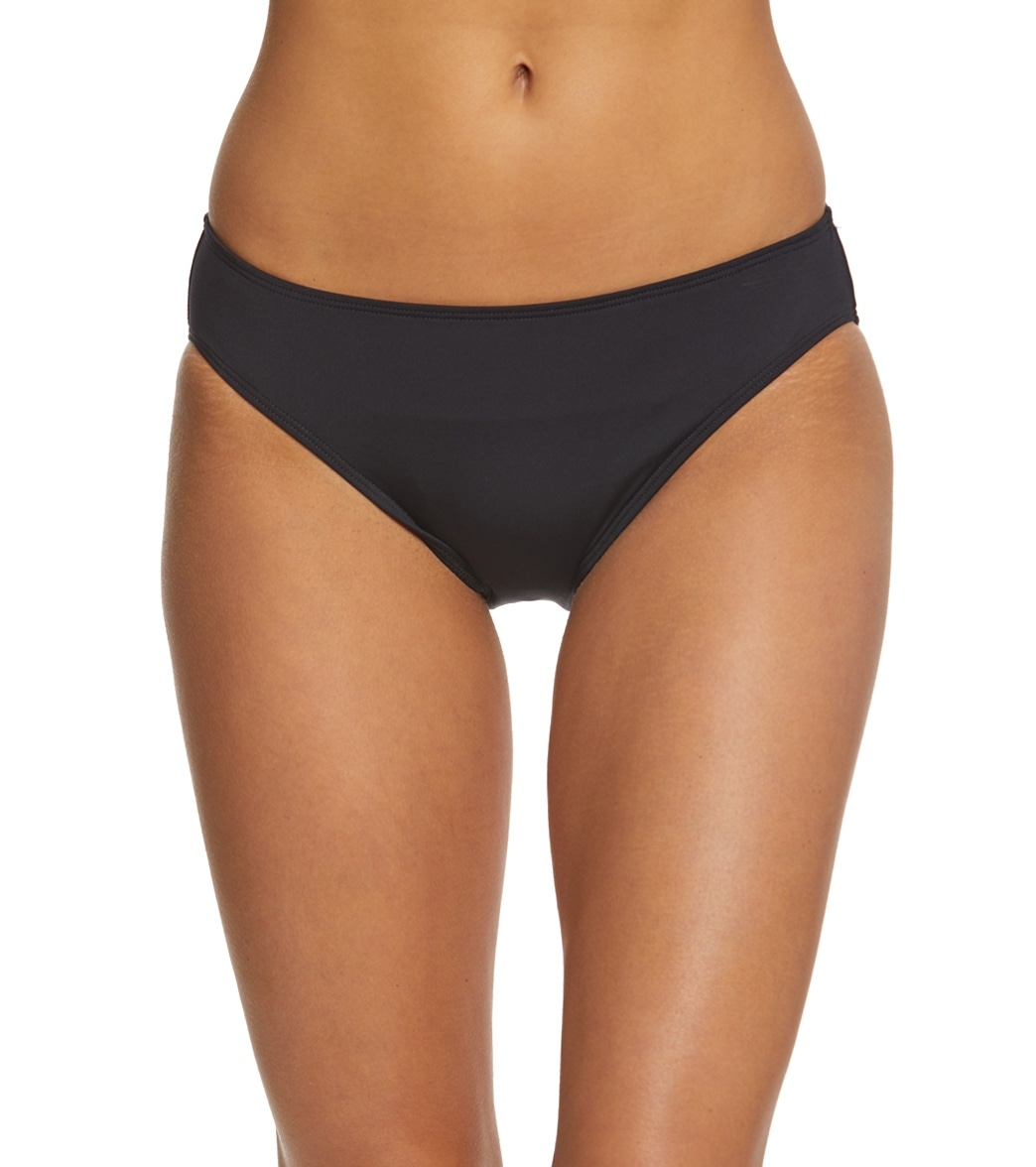 Ralph Lauren Lauren Beach Club Solid Hipster Bikini Bottom - Black 4 - Swimoutlet.com
