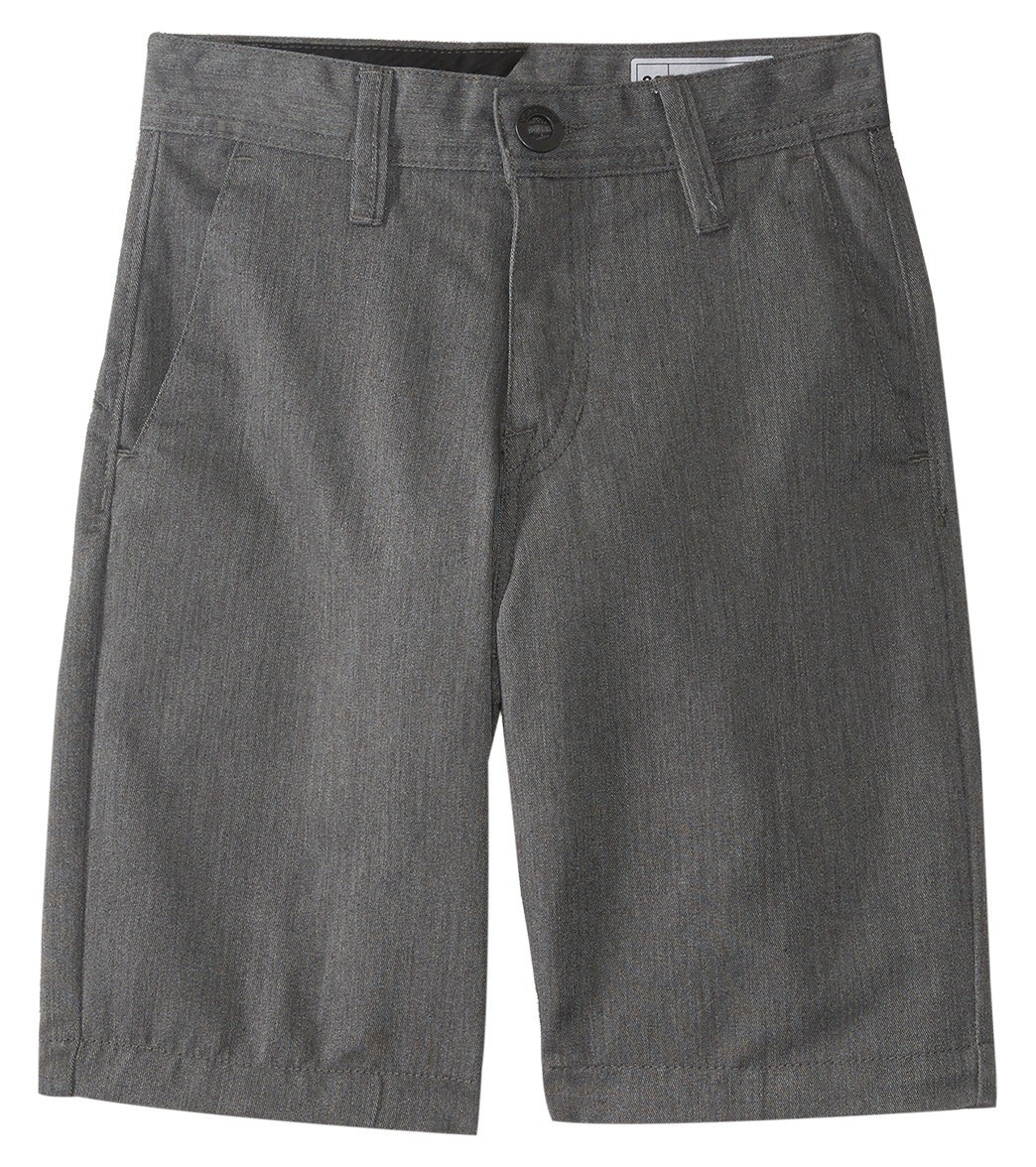 Volcom Boys' Frickin Chino Short Toddler/Little/Big Kid - Charcoal Heather 22 Big Cotton/Polyester - Swimoutlet.com