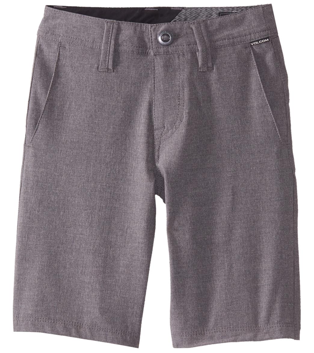 Volcom Boys' Frickin Snt Static Short Toddler/Little/Big Kid - Charcoal Heather 22 Cotton/Polyester - Swimoutlet.com
