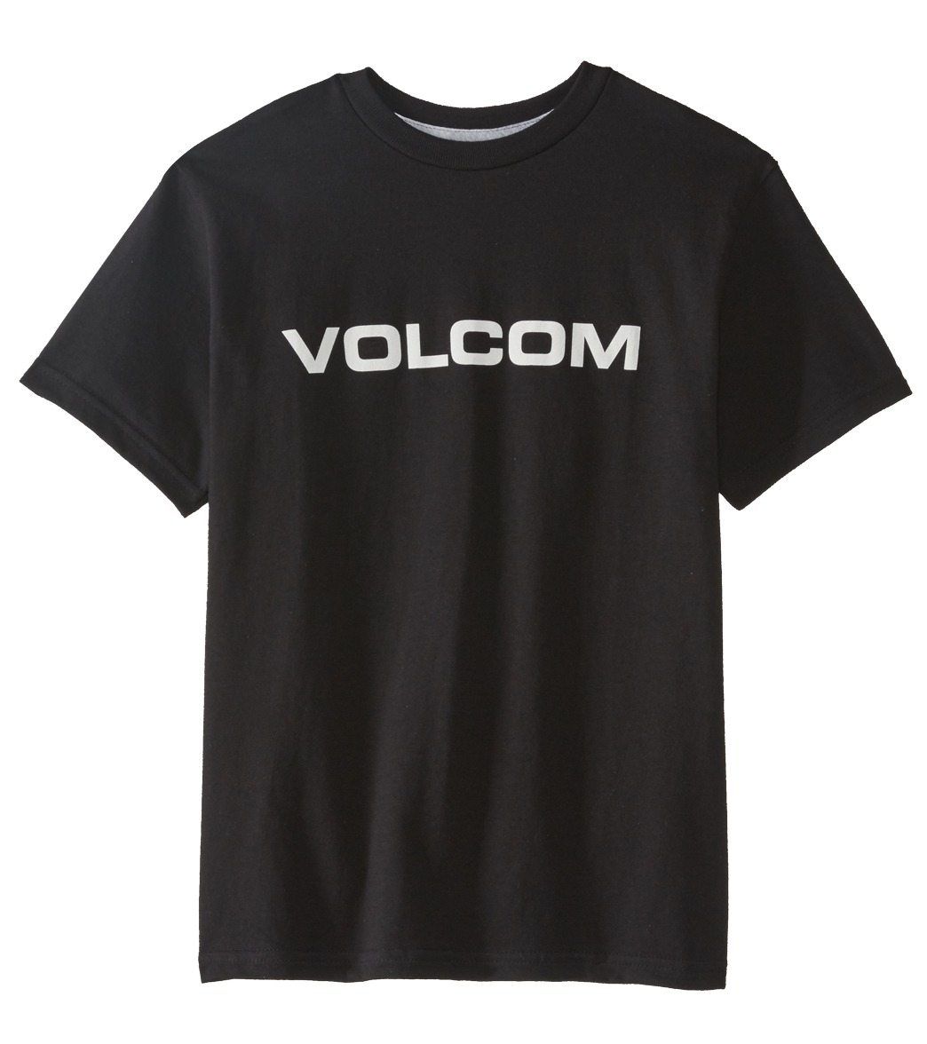Volcom Boys' Crisp Euro Short Sleeve Tee Shirt Toddler/Little/Big Kid - Black Xl Cotton - Swimoutlet.com