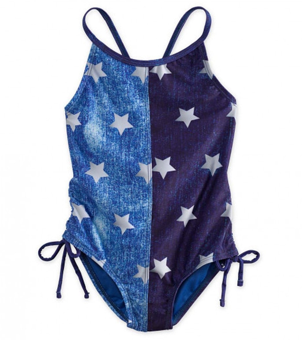 Limeapple Girls' Rebel Star Strappy One Piece Swimsuit (Big Kid, Little