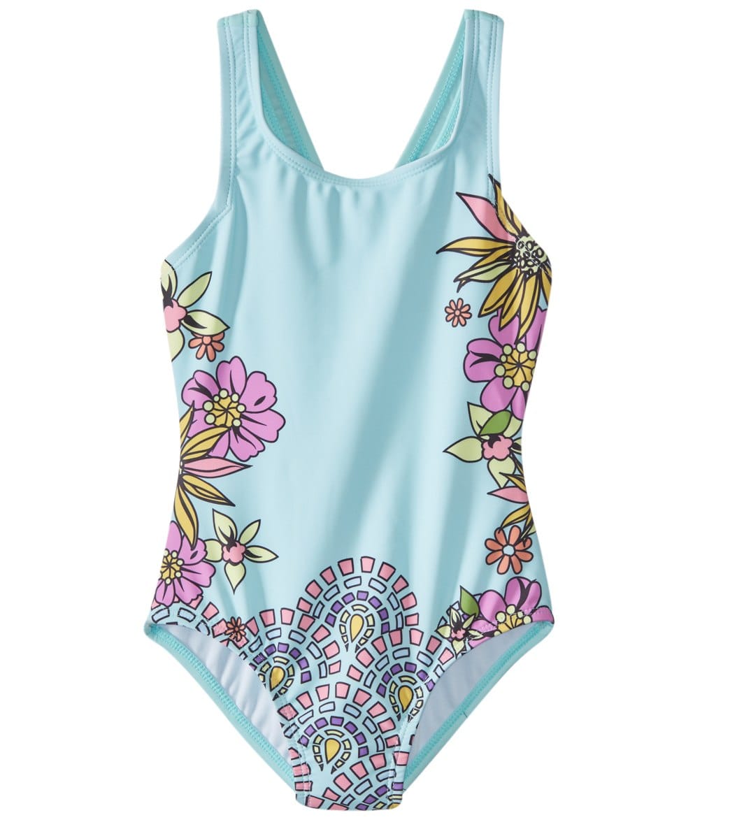 Limeapple Girls' Summer Love Printed One Piece Swimsuit (Big Kid ...