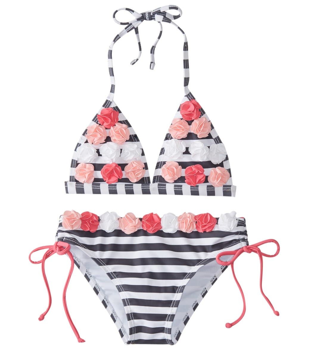 Limeapple Girls' Sand Castles Rosette Bikini Set - Multi Color 2T - Swimoutlet.com