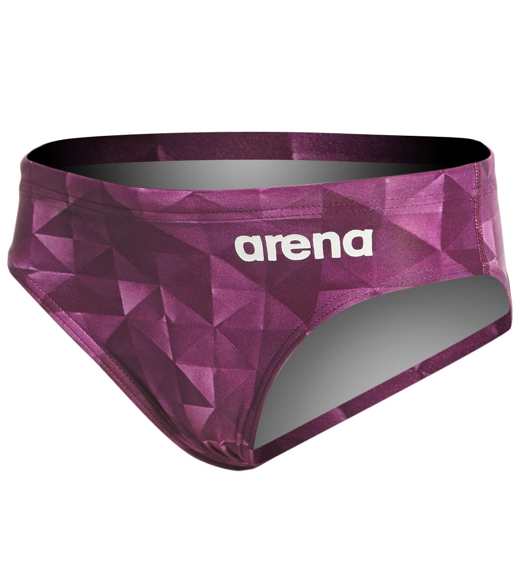 Arena Boys' Origami Maxlife Brief Swimsuit - Plum 22 - Swimoutlet.com