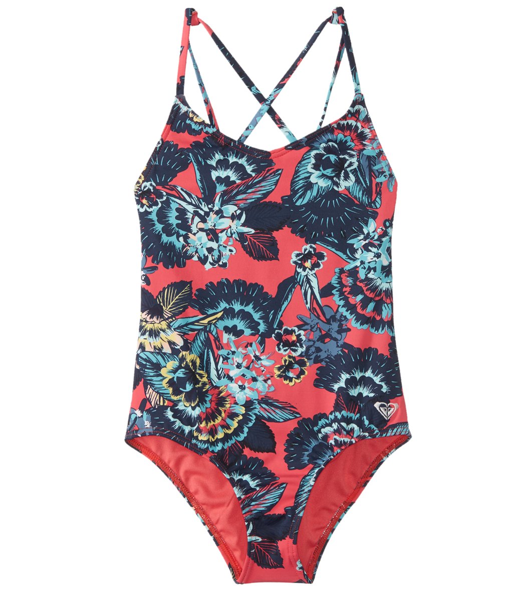 Roxy Girls' Let The Surf One Piece Swimsuit (Big Kid) at SwimOutlet.com ...