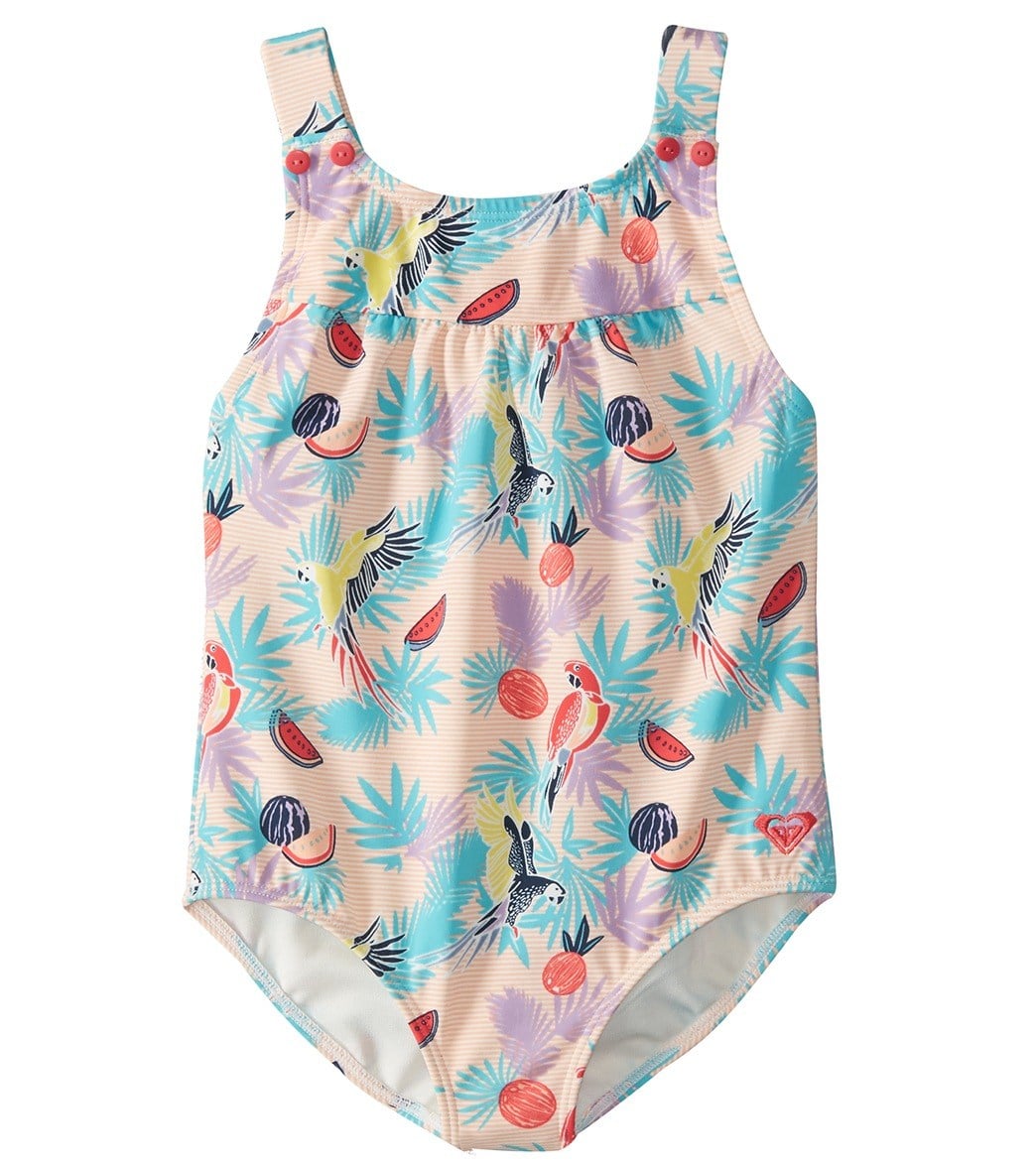 Roxy Girls' Vintage Tropical One Piece Swimsuit (Toddler, Little Kid ...