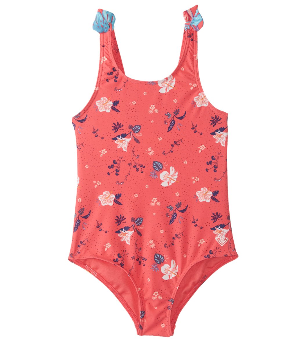 Roxy Girls' Mermaid One Piece Swimsuit - Rouge Red Tropicool 2T Elastane/Nylon/Nylon/Elastane - Swimoutlet.com