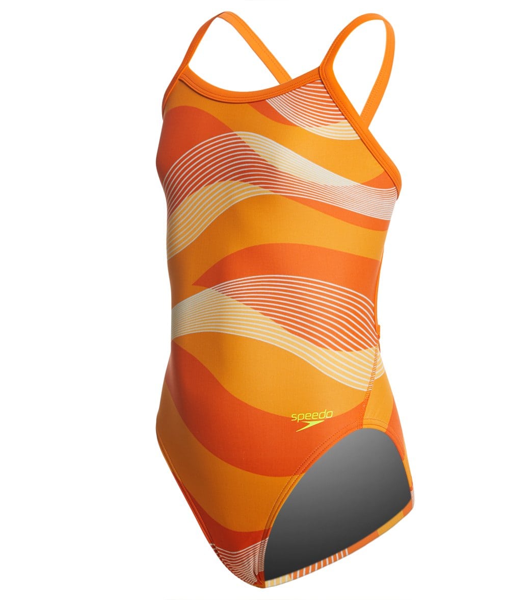 Speedo Girls Race Riderz Flyback One Piece Swimsuit At