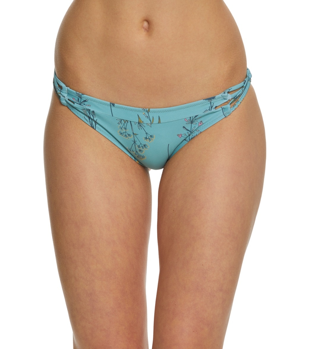 O'neill Piper Floral Cut Out Hipster Bikini Bottom - Aqua Xl Elastane/Polyamide - Swimoutlet.com