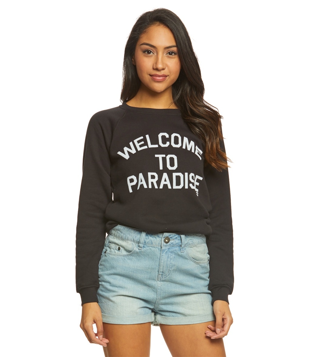 Billabong Welcome To Paradise Sweatshirt - Black X-Small Cotton/Polyester - Swimoutlet.com