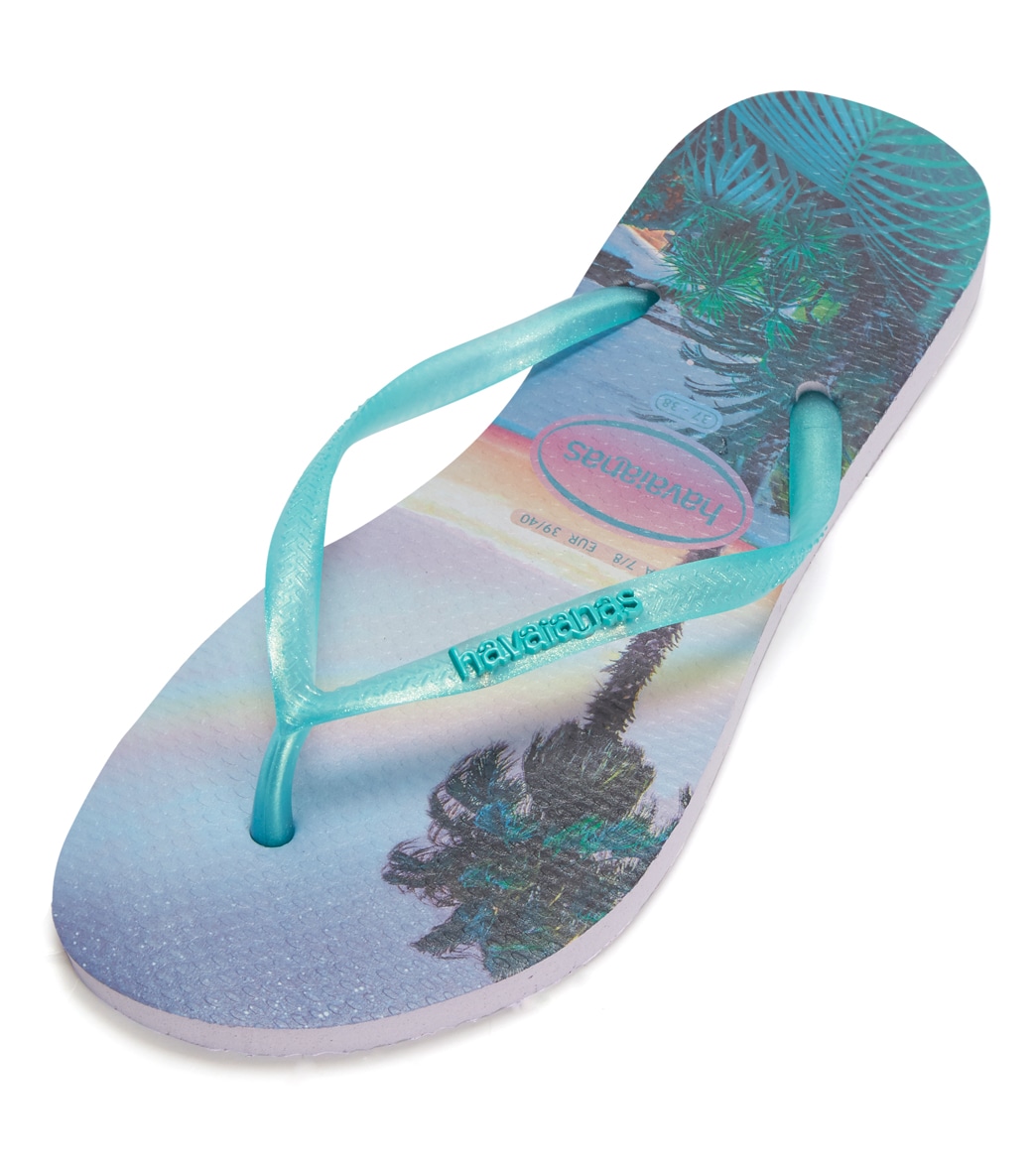 Havaianas Women's Slim Paisage Flip Flop - Quiet Lilac 7/8 - Swimoutlet.com