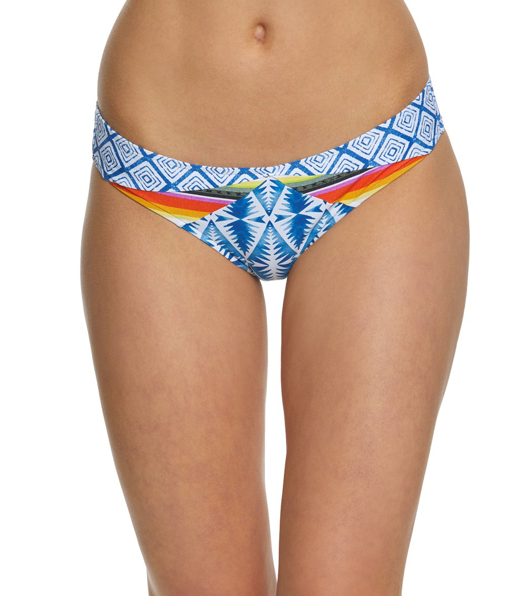 Rip Curl Women's Beach Bazaar Luxe Hipster Bikini Bottom - Blue Large - Swimoutlet.com