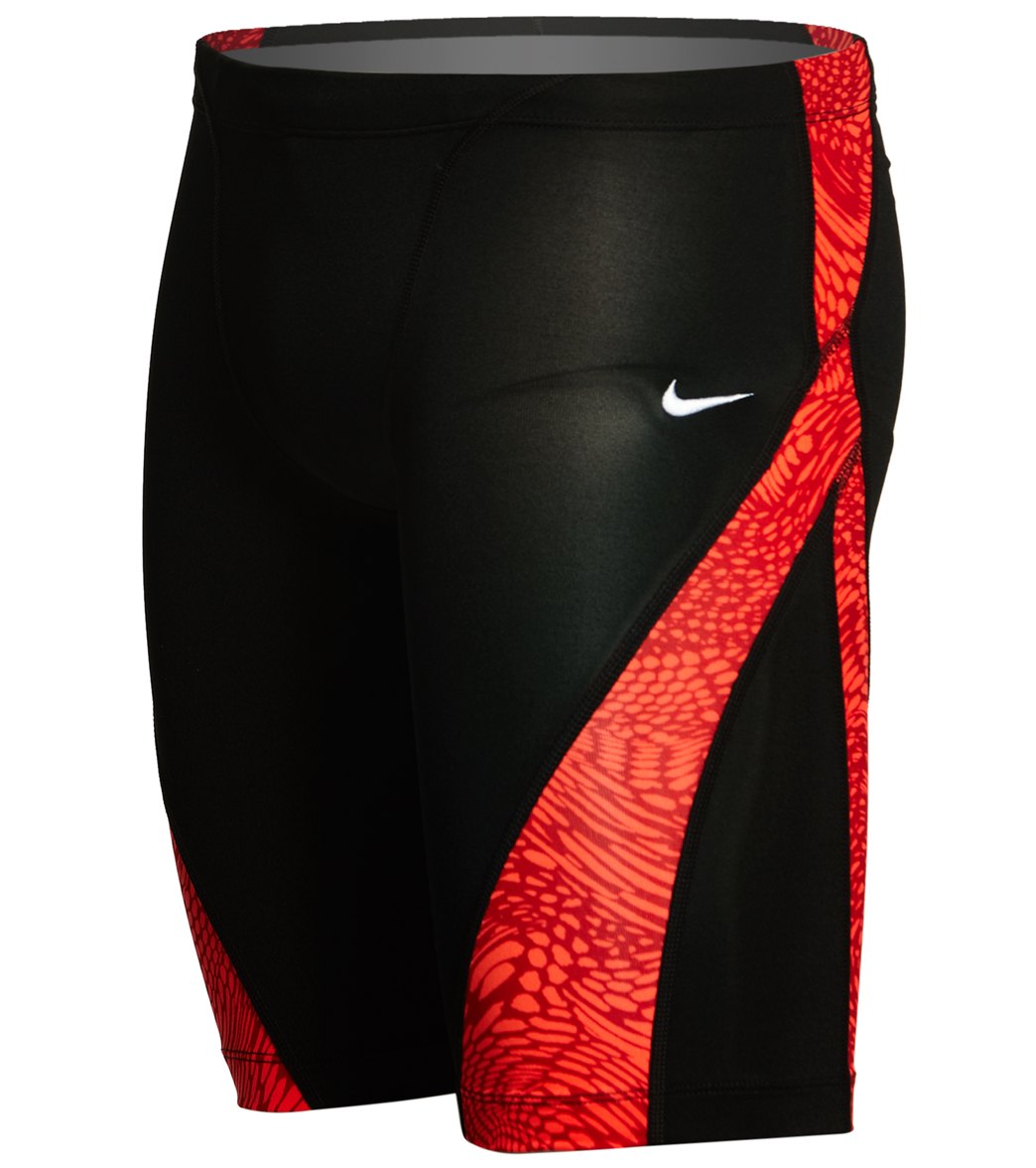 Nike Men's Geo Alloy Jammer Swimsuit - University Red 22 Polyester/Spandex - Swimoutlet.com