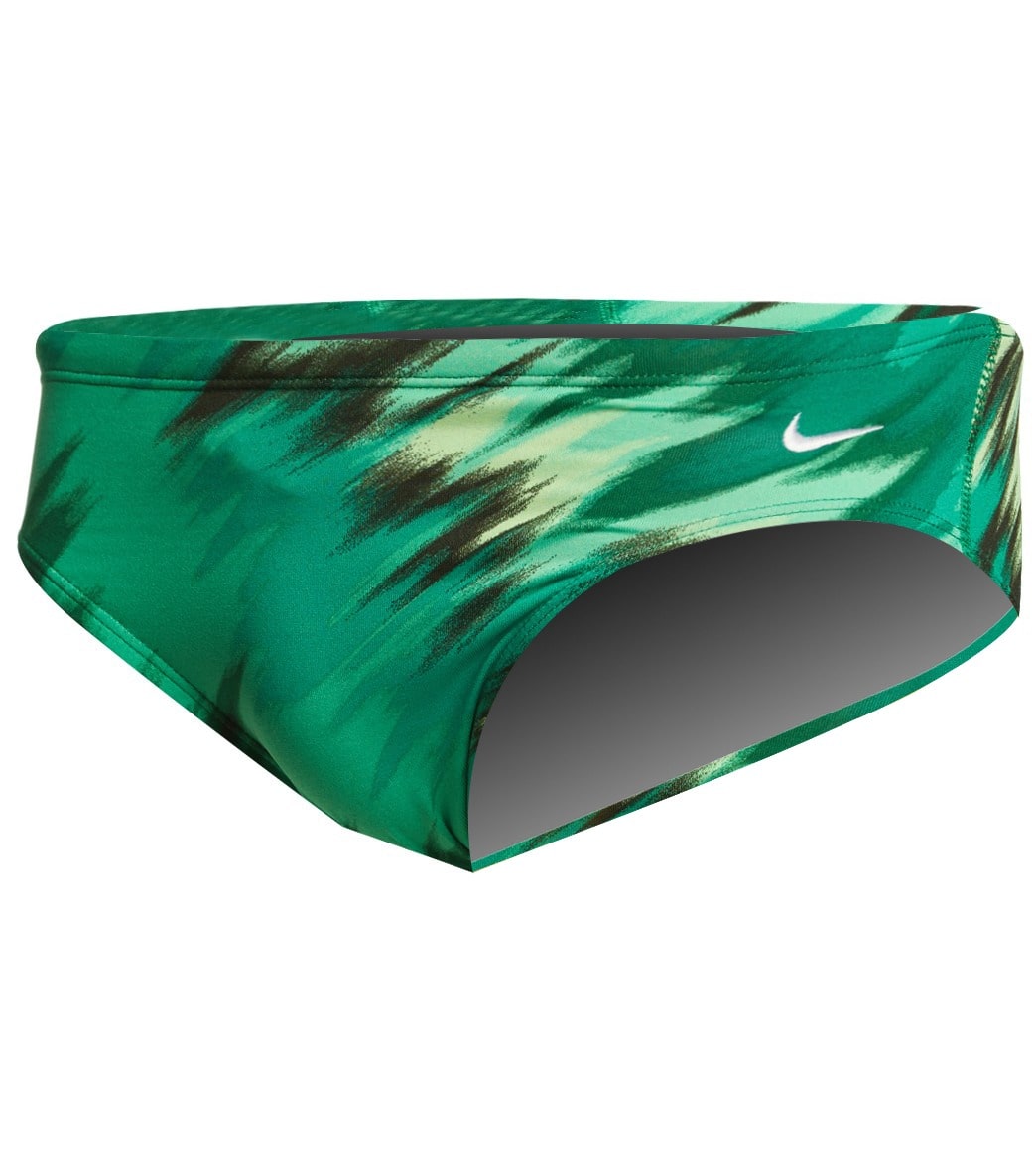 Nike Men's Immiscible Brief Swimsuit - Court Green 24 Polyester/Spandex - Swimoutlet.com