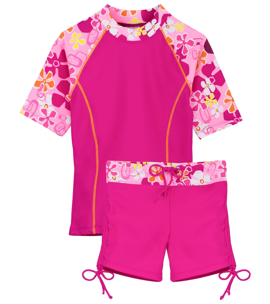 Malibu Arrows Swimsuit /& Cover Up Set Sizes:2T,3T,14 Cabana Life Girls/' UPF 50
