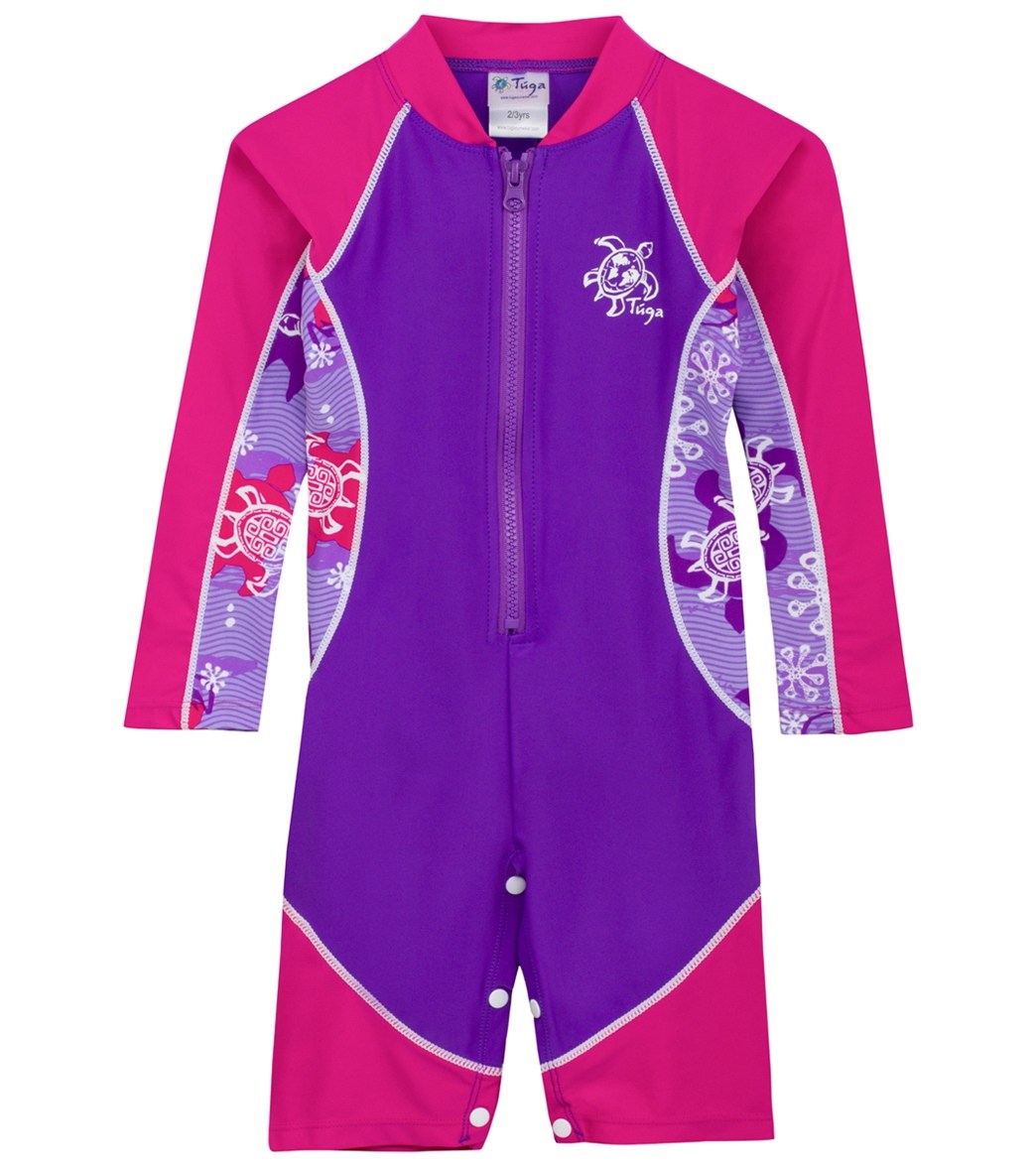 7 Years Sun Protection UPF 50 Tuga Girls Long Sleeve One Piece Swimsuit 3mos