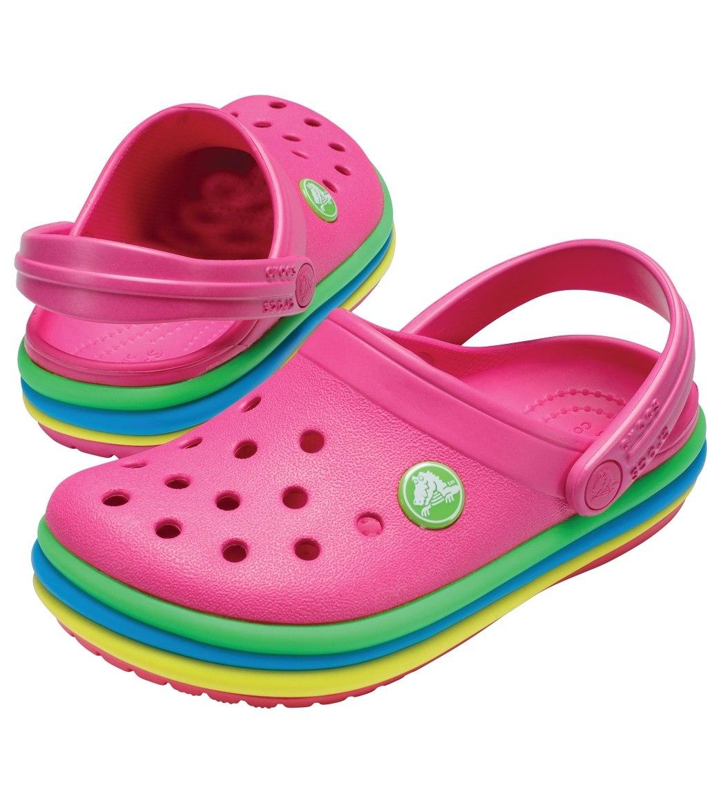 rainbow crocs