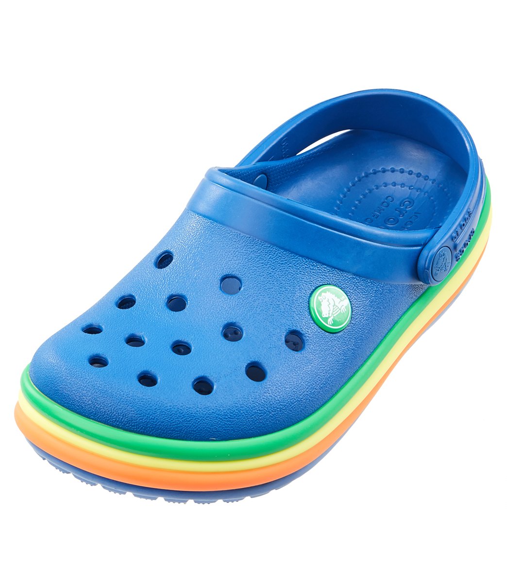 Crocs Boys' CB Rainbow Band Clog (Toddler, Little Kid) at SwimOutlet.com