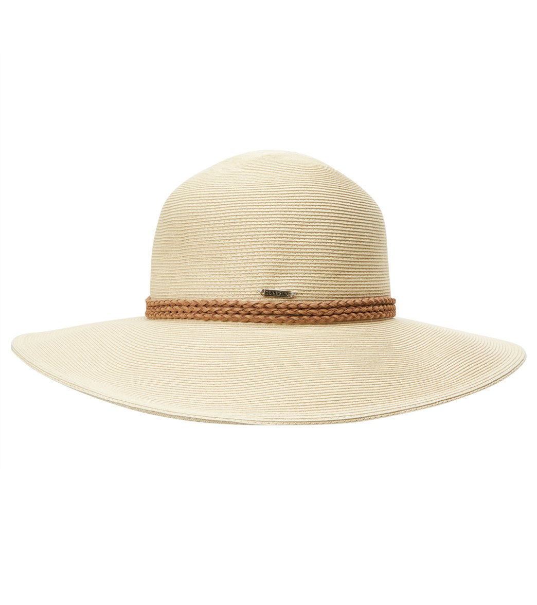 Sun N Sand Fine Paper Braid Round Floppy Hat - Natural - Swimoutlet.com