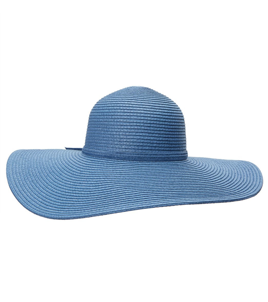 Sun N Sand Shoreline Hues Paperbraid Hat - Denim Cotton/Polyester - Swimoutlet.com