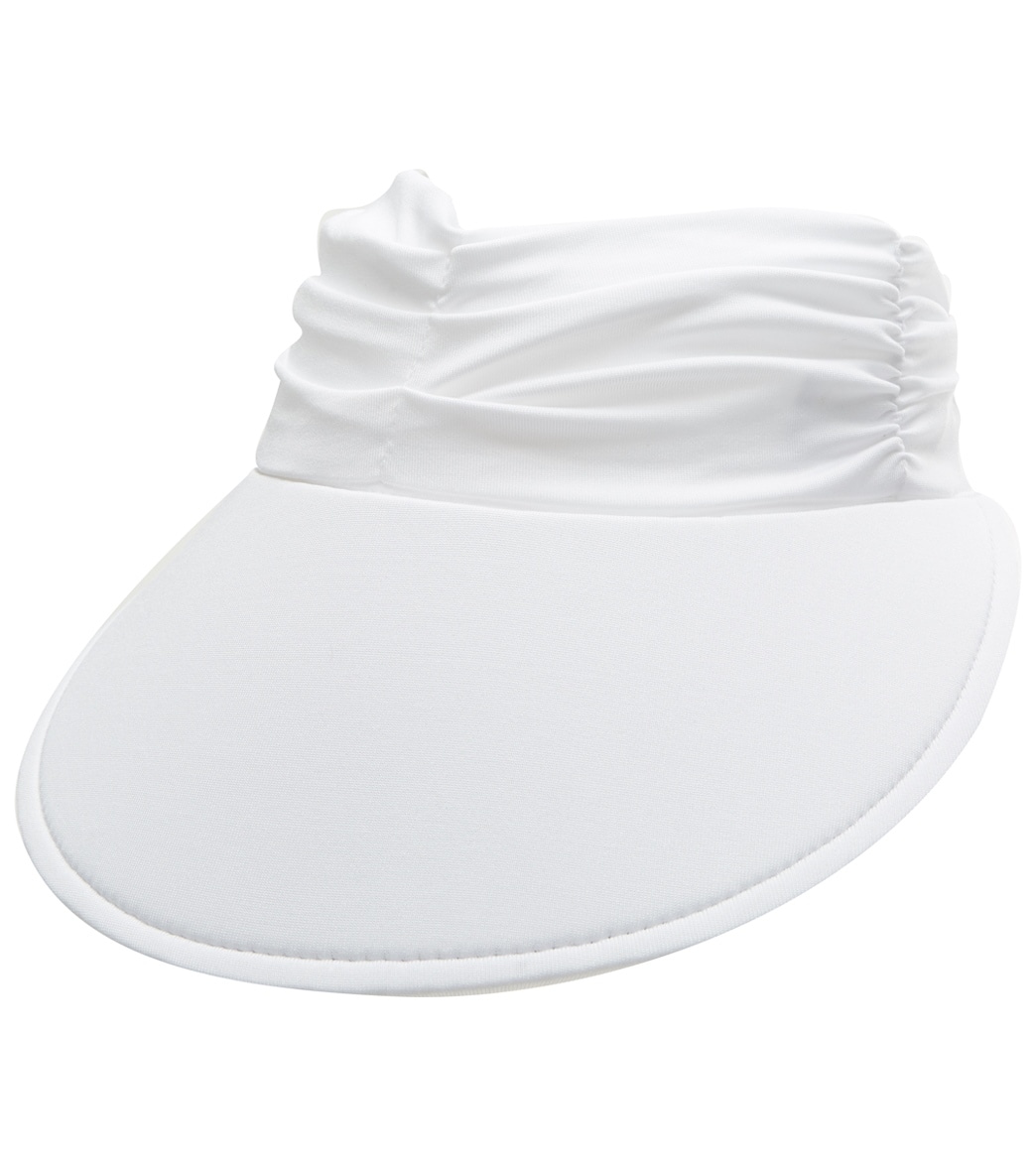 Sun N Sand Polyester Visor With 4.5 Brim - White Cotton/Polyester - Swimoutlet.com