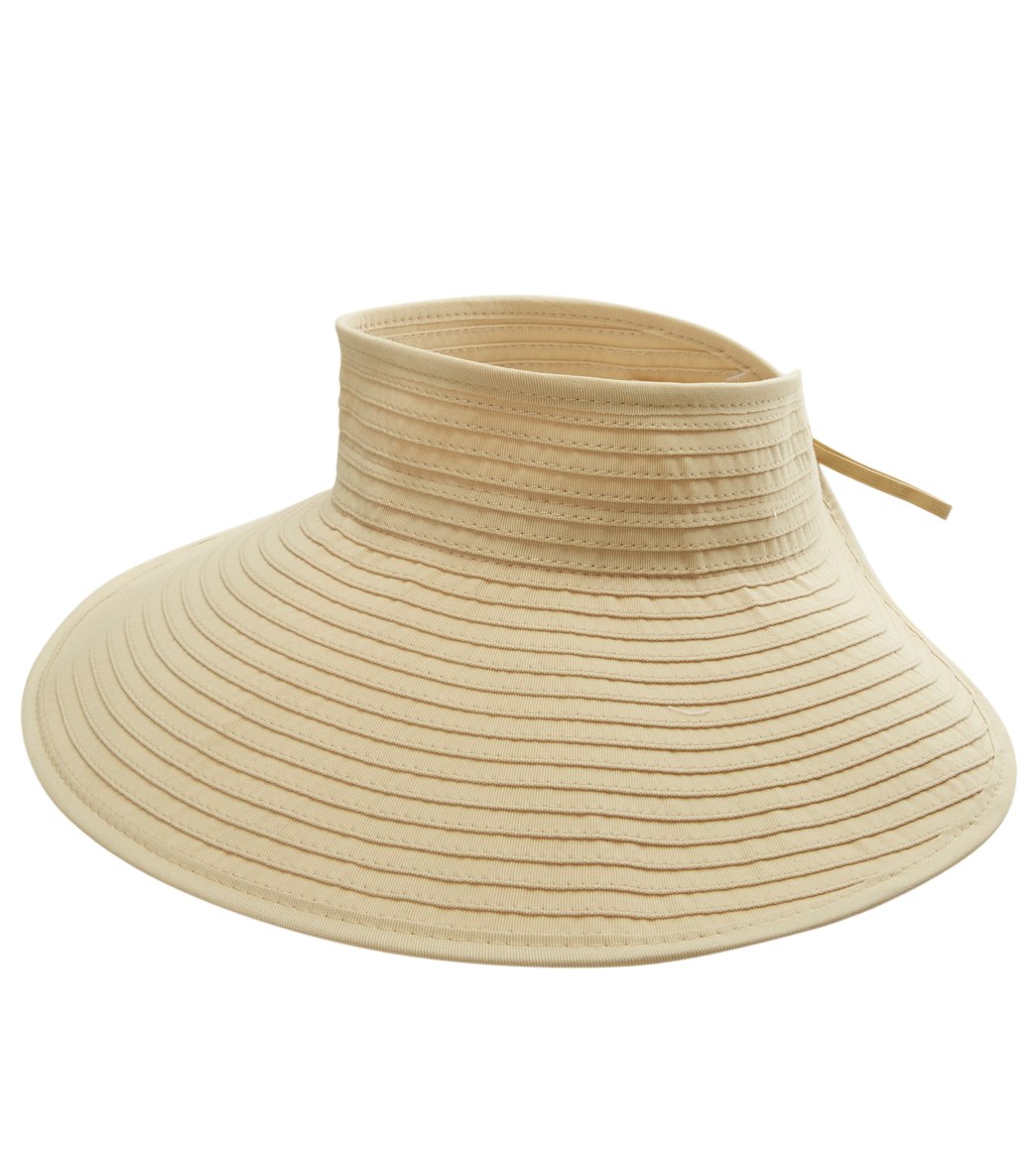 Sun N Sand Sewn Ribbon Roll Up Hat - Natural Polyester - Swimoutlet.com