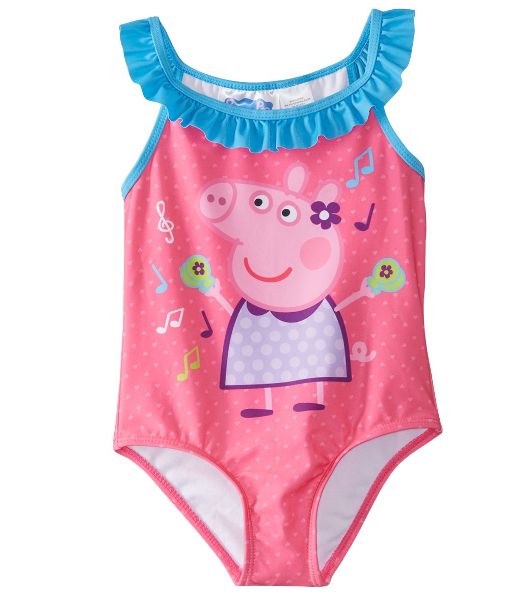 Disney Girls' Peppa Pig One Piece Swimsuit (Toddler) at SwimOutlet.com